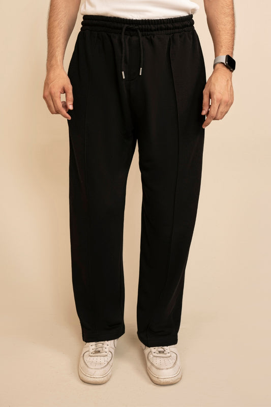 Pure Terry Cotton Premium Trouser ( Black )