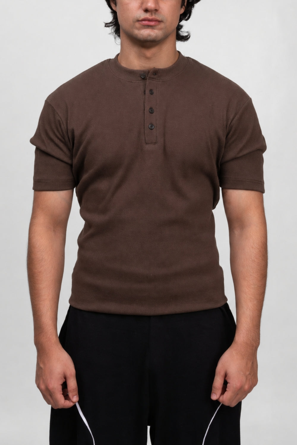 Henley T-Shirt - Brown