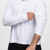 Henley Full Sleeve T-Shirt - White