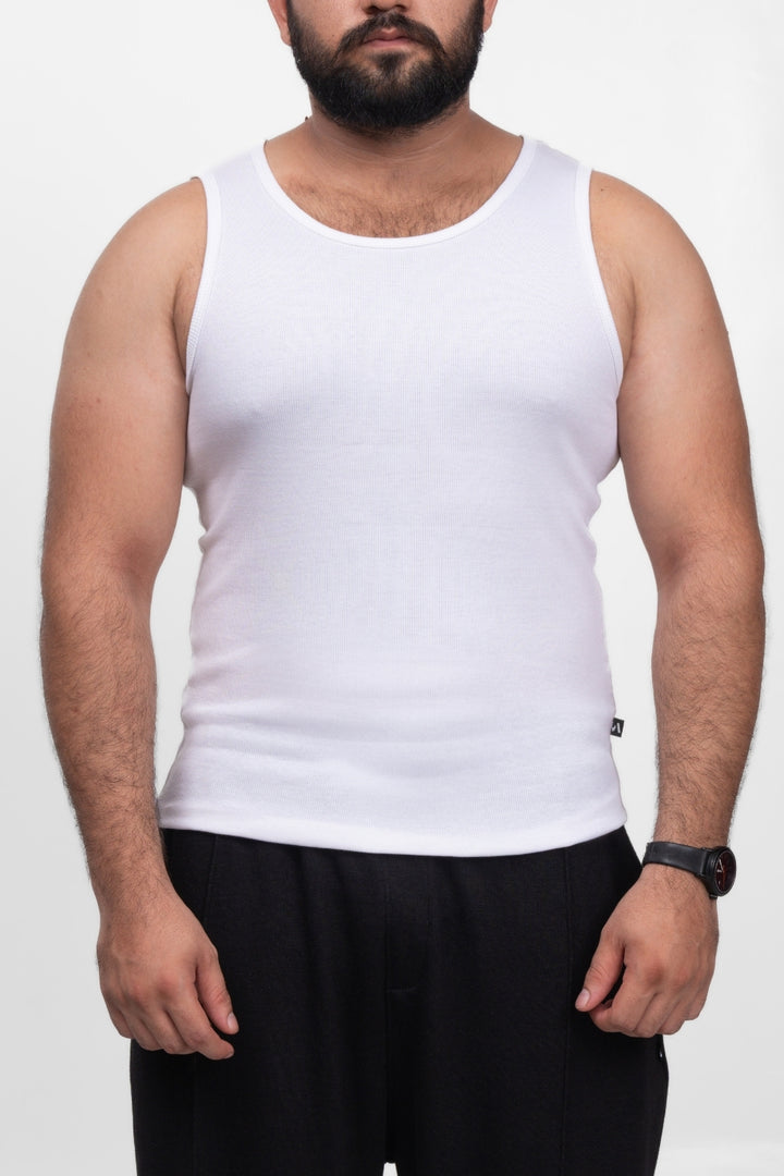 RIBBED TANK - WHITE