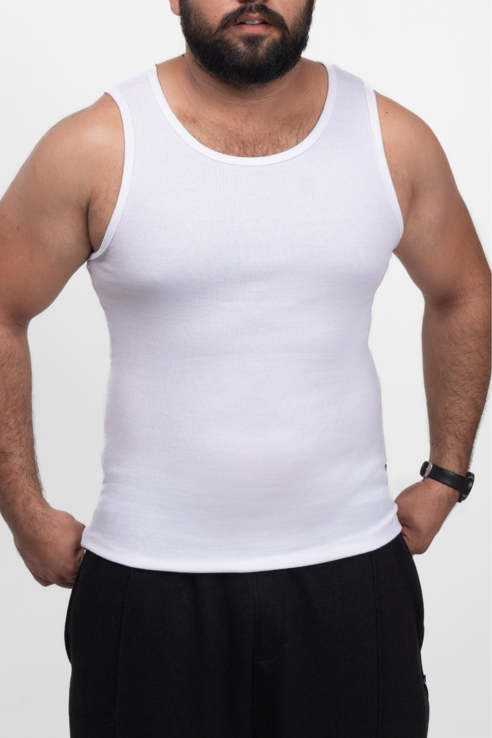 RIBBED TANK - WHITE