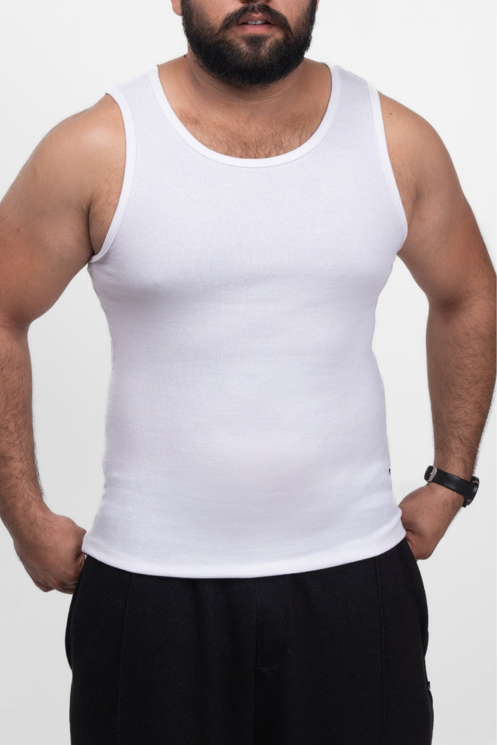 RIBBED TANK - WHITE