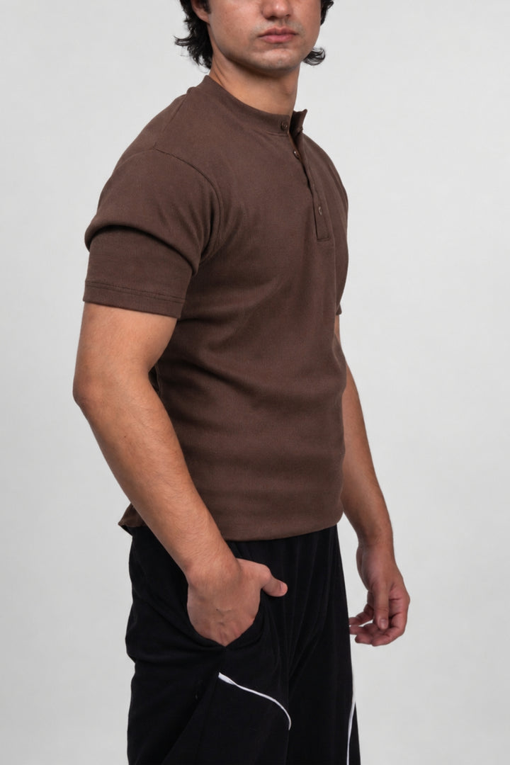 Henley T-Shirt - Brown