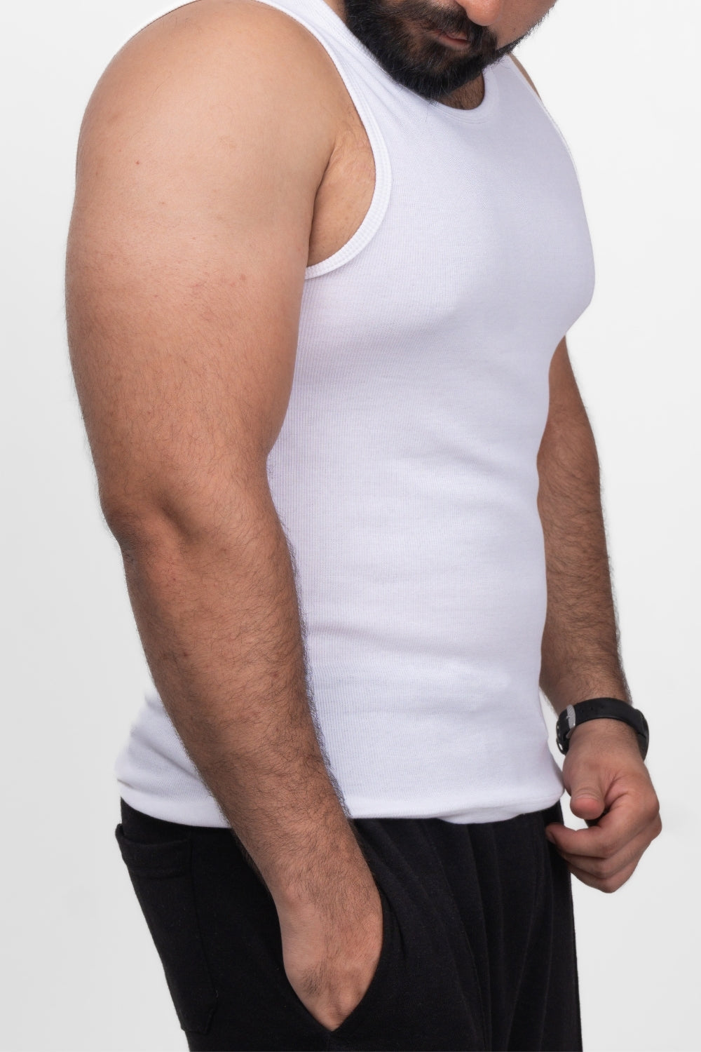 RIBBED TANK - WHITE