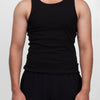 RIBBED TANK - BLACK