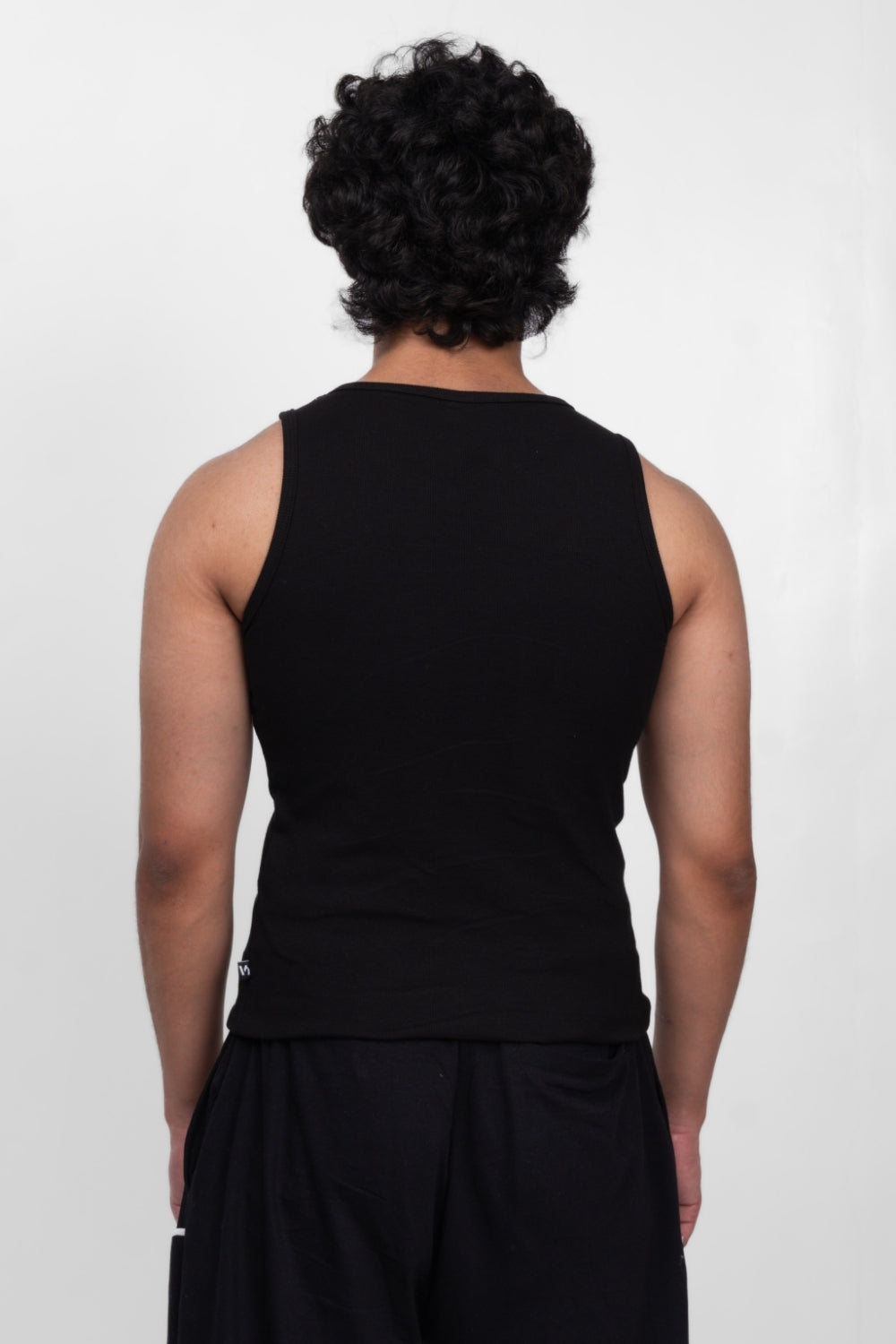 RIBBED TANK - BLACK