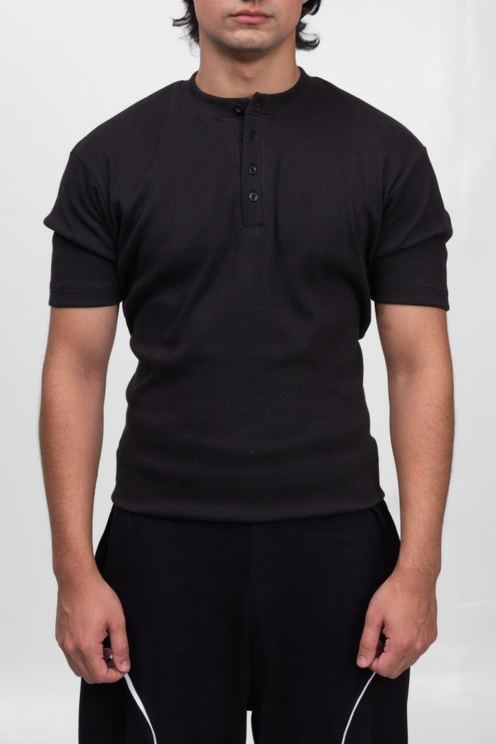 Henley T-Shirt - Black