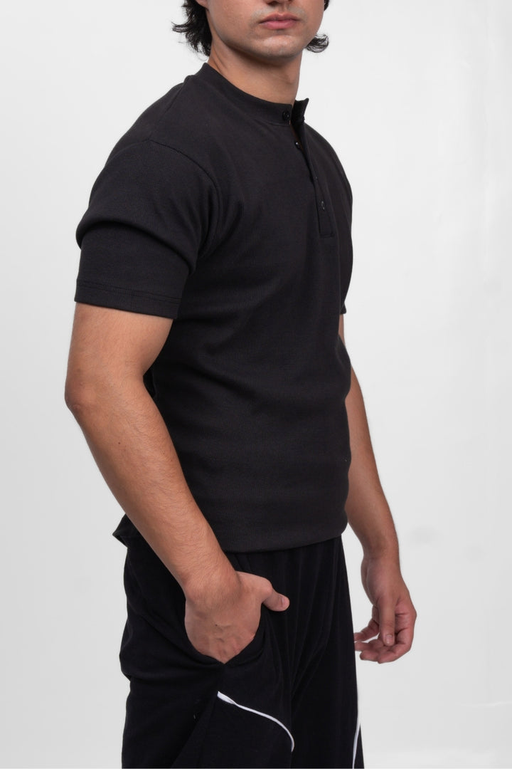 Henley T-Shirt - Black