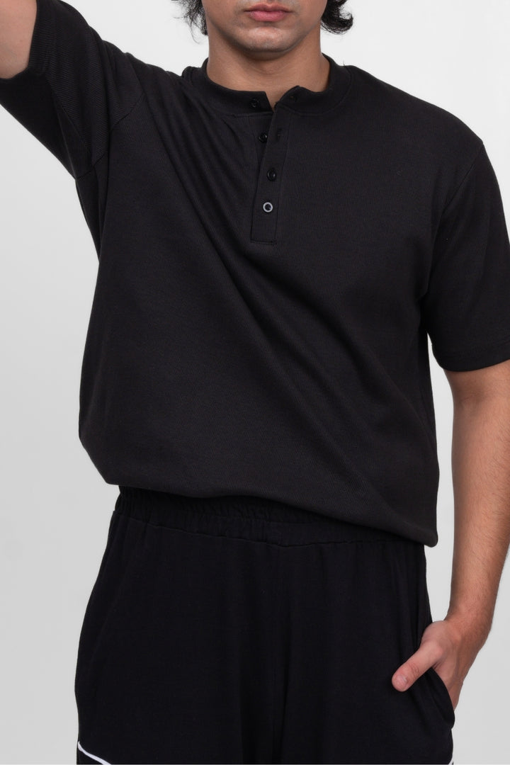 Henley T-Shirt - Black