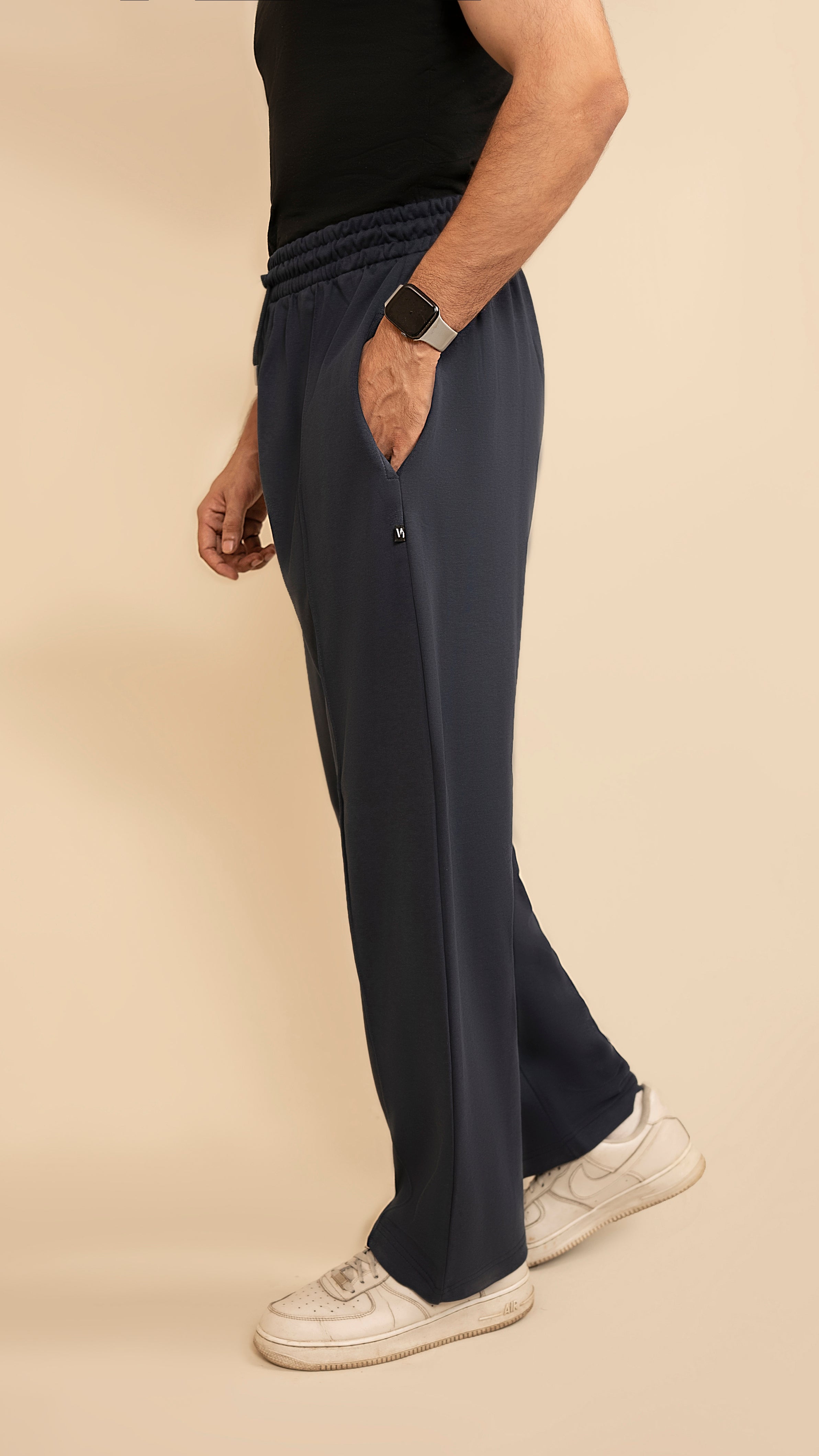 Pure Terry Cotton Premium Trouser ( Navy Blue )