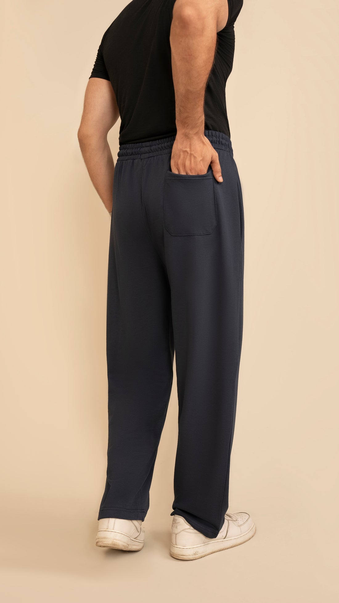 Pure Terry Cotton Premium Trouser ( Navy Blue )