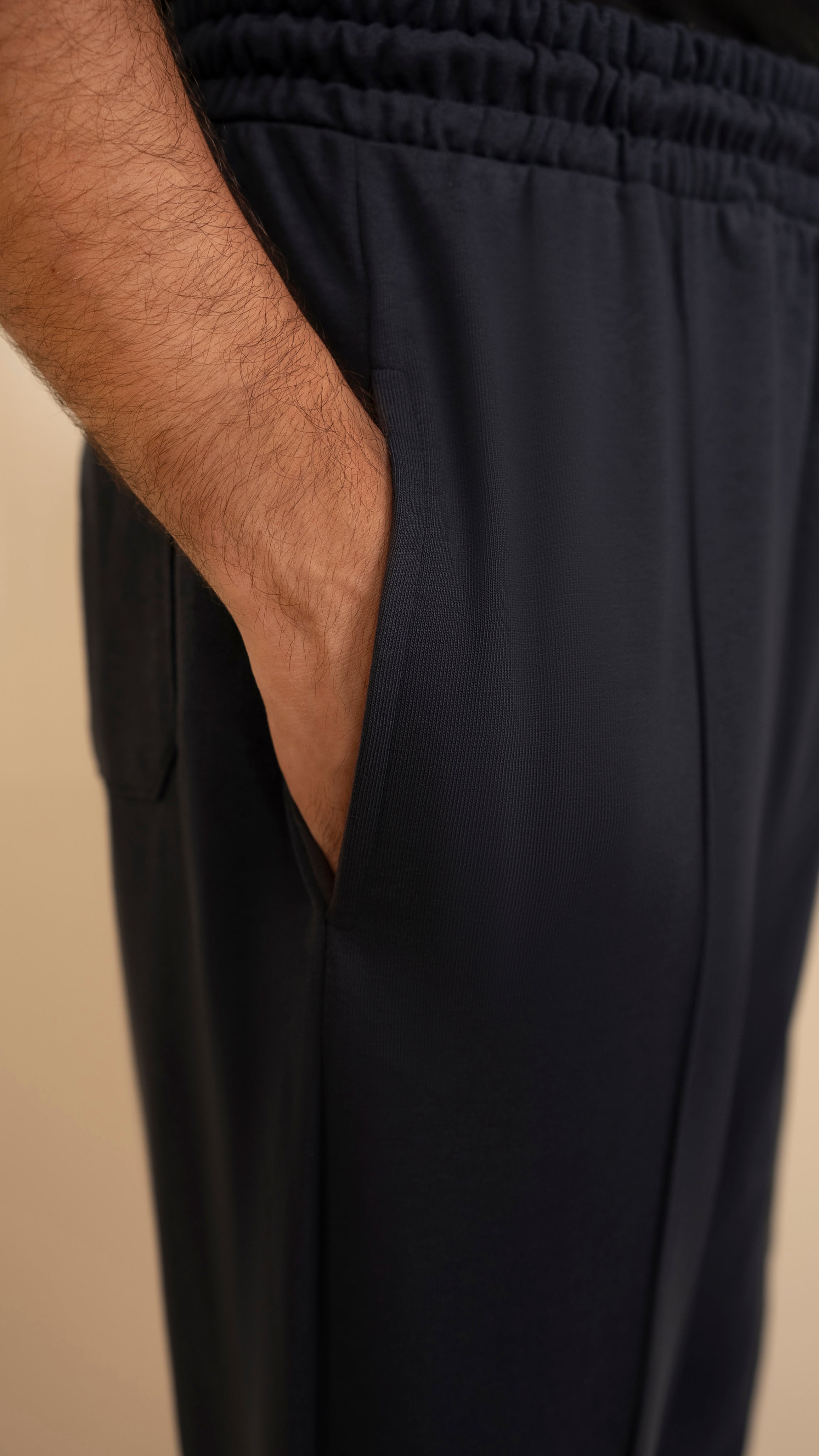 Pure Terry Cotton Premium Trouser ( Navy Blue )