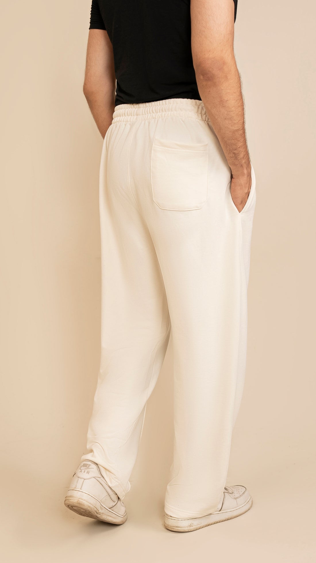 Pure Terry Cotton Premium Trouser ( Light Beige )