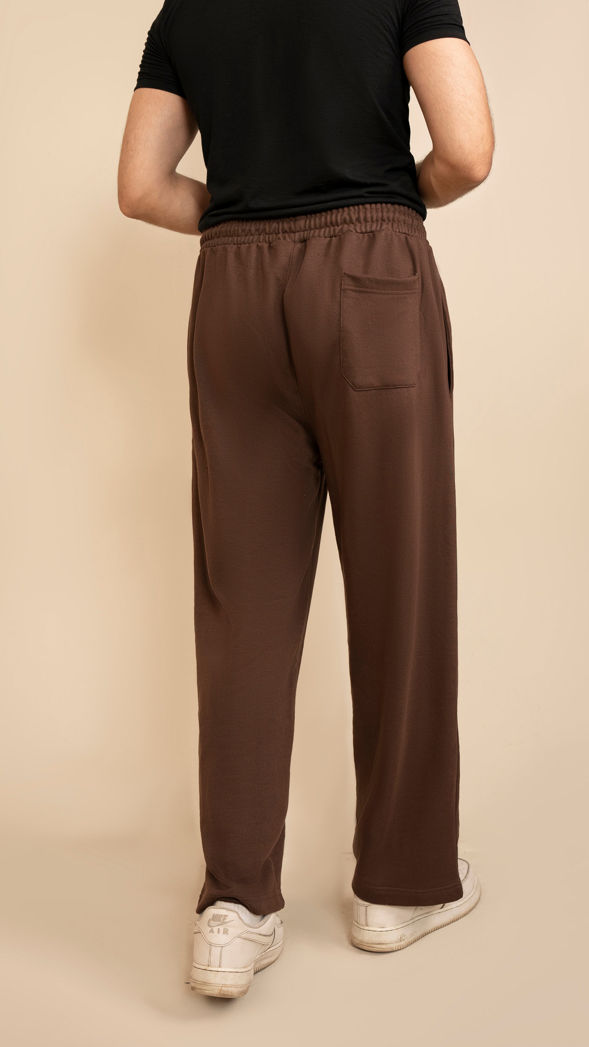 Pure Terry Cotton Premium Trouser ( Mocha Brown ) – LoomiAttire