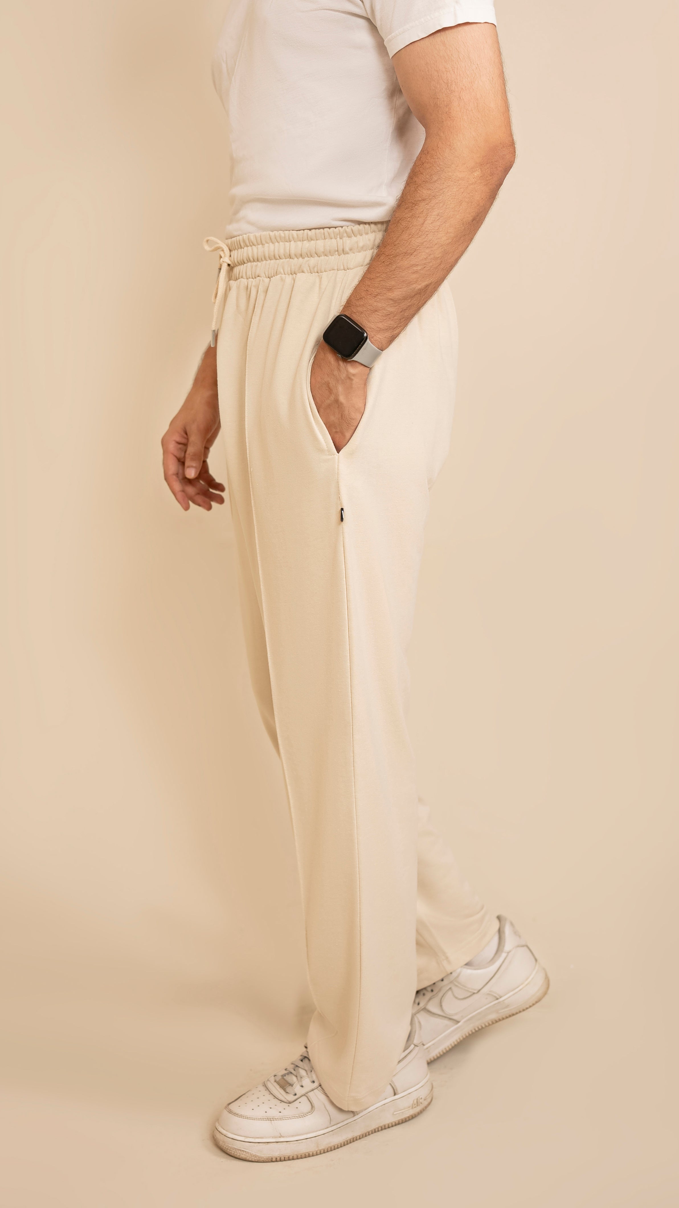 Pure Terry Cotton Premium Trouser ( dark Beige )