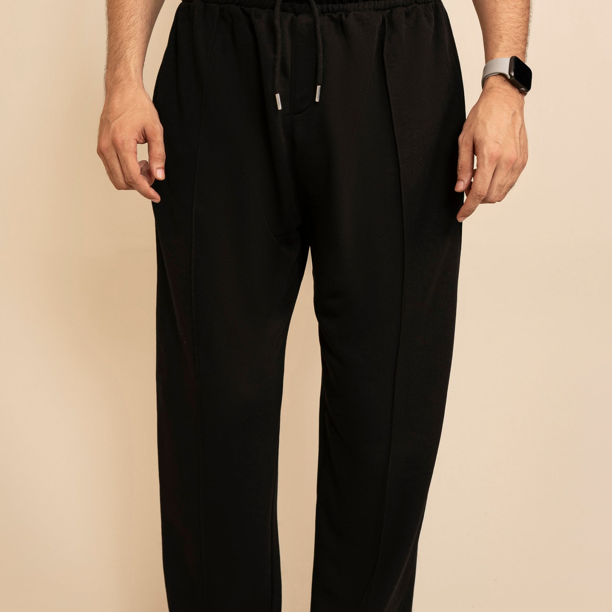 Pure Terry Cotton Premium Trouser ( Black )