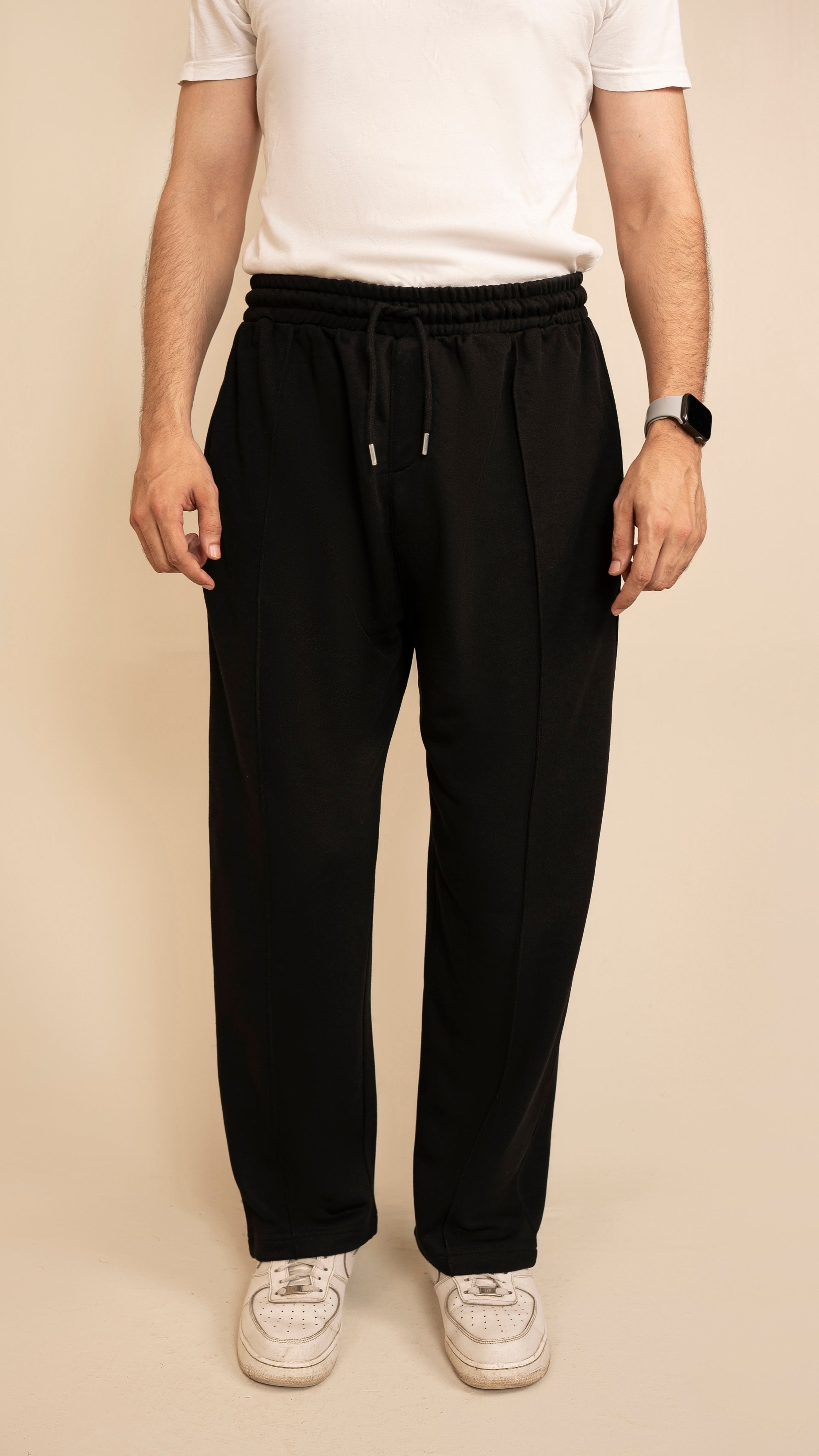 Pure Terry Cotton Premium Trouser ( Black )