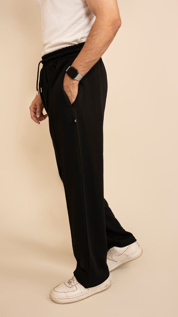 Pure Terry Cotton Premium Trouser ( Black )