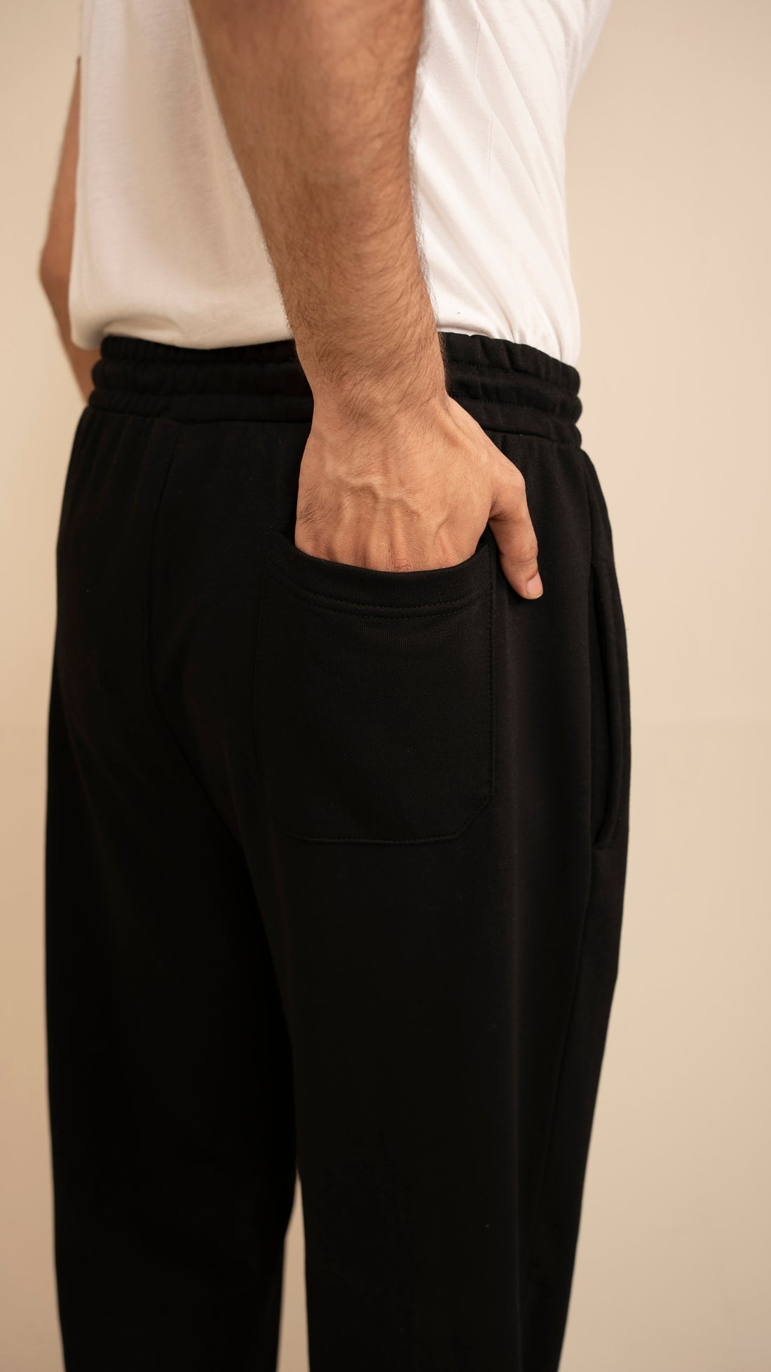 Pure Terry Cotton Premium Trouser ( Black )