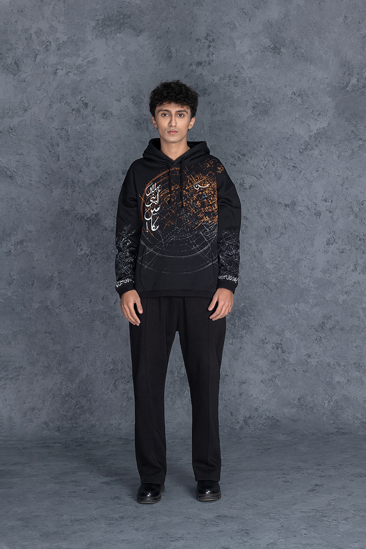 Mein Muka Black Hoodie Male