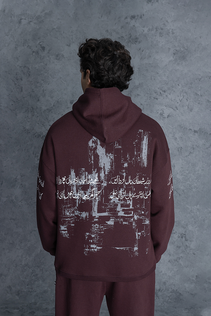 Maroon Hoodie Male