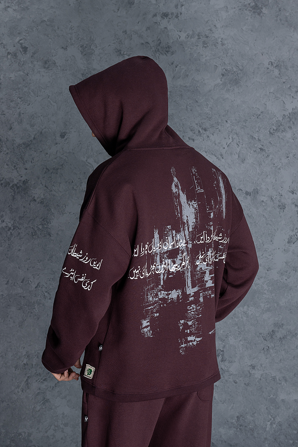 Maroon Hoodie Male