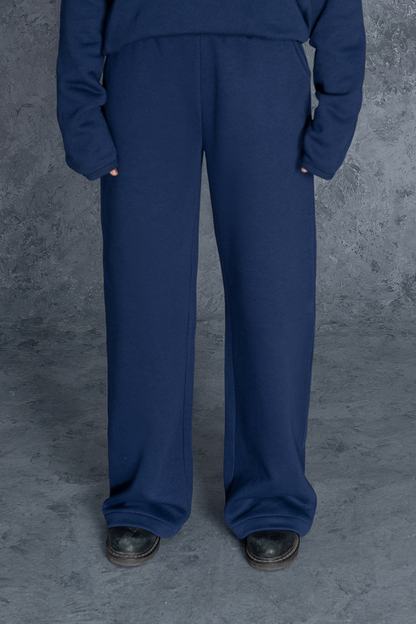 Navy Plain Female Trouser