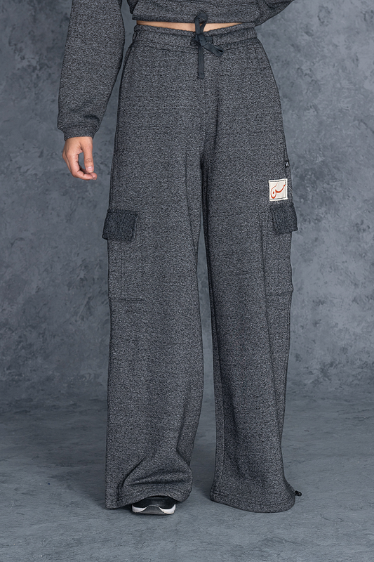 Plain Charcoal Grey Female Trouser