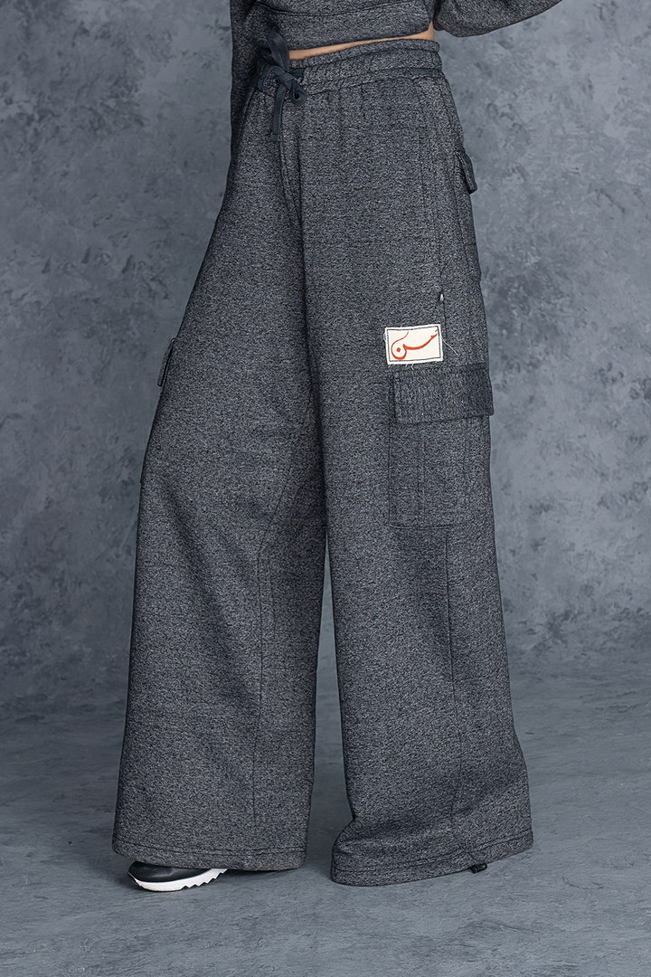 Plain Charcoal Grey Female Trouser