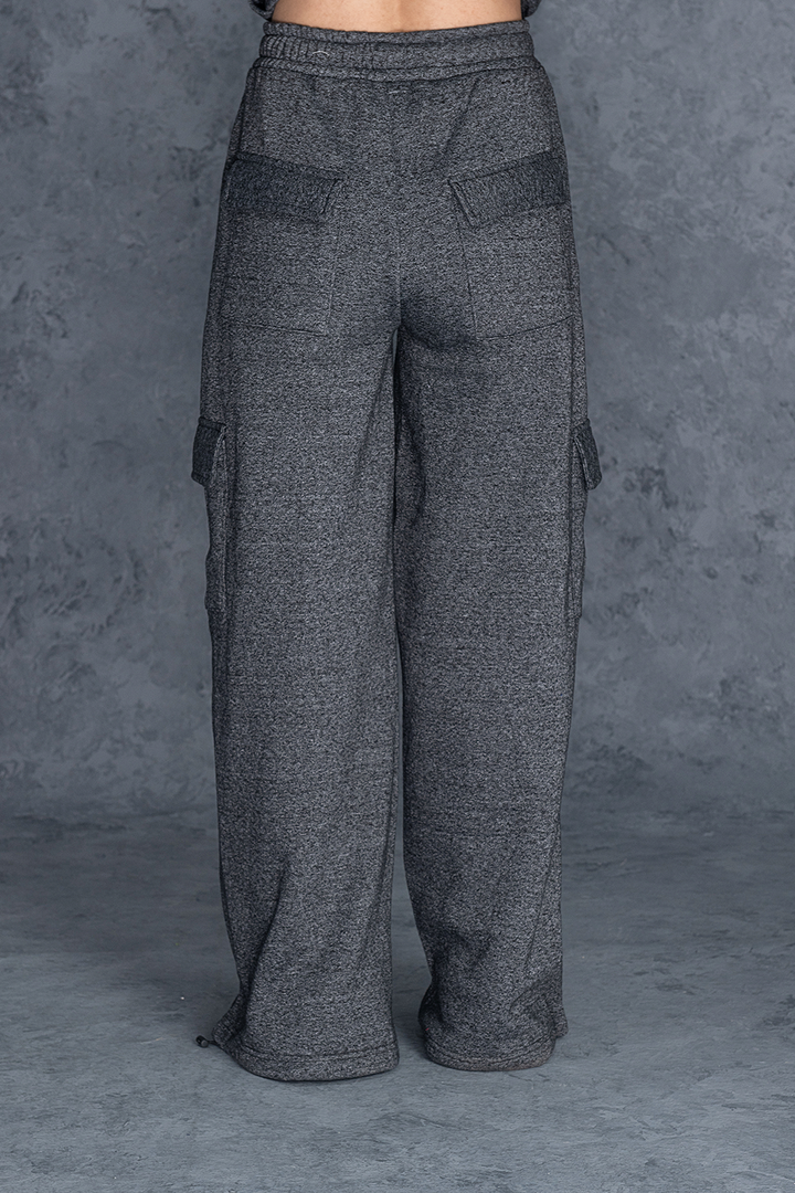 Plain Charcoal Grey Female Trouser