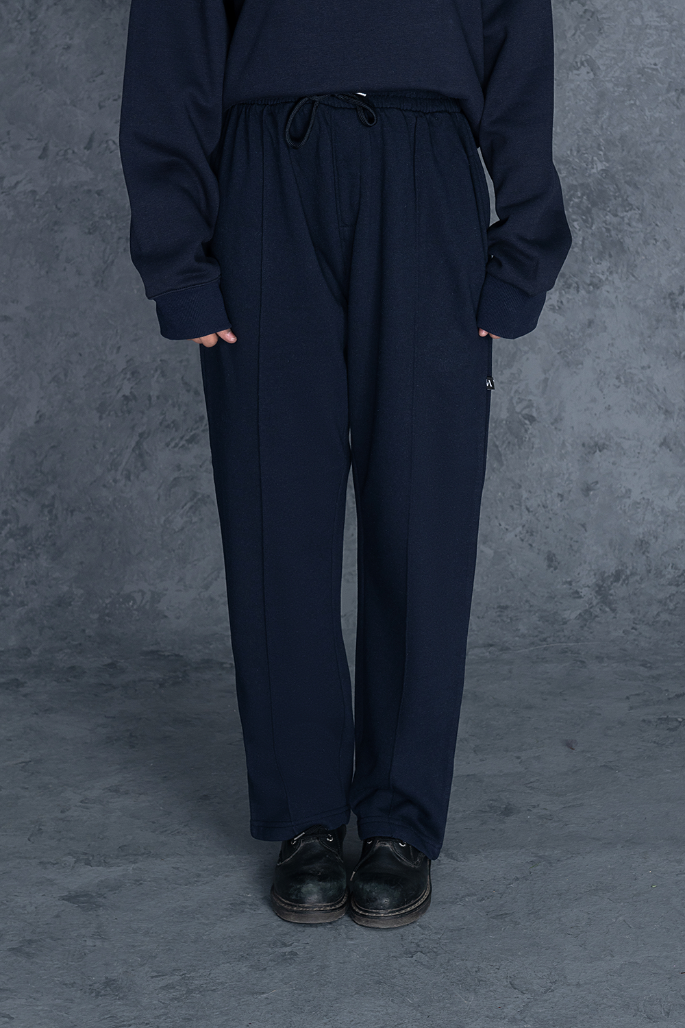 Unisex Navy Blue Basics Fleece Trouser