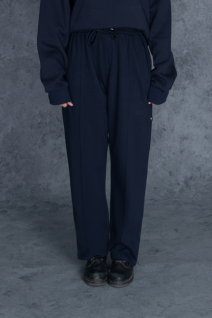 Unisex Navy Blue Basics Fleece Trouser