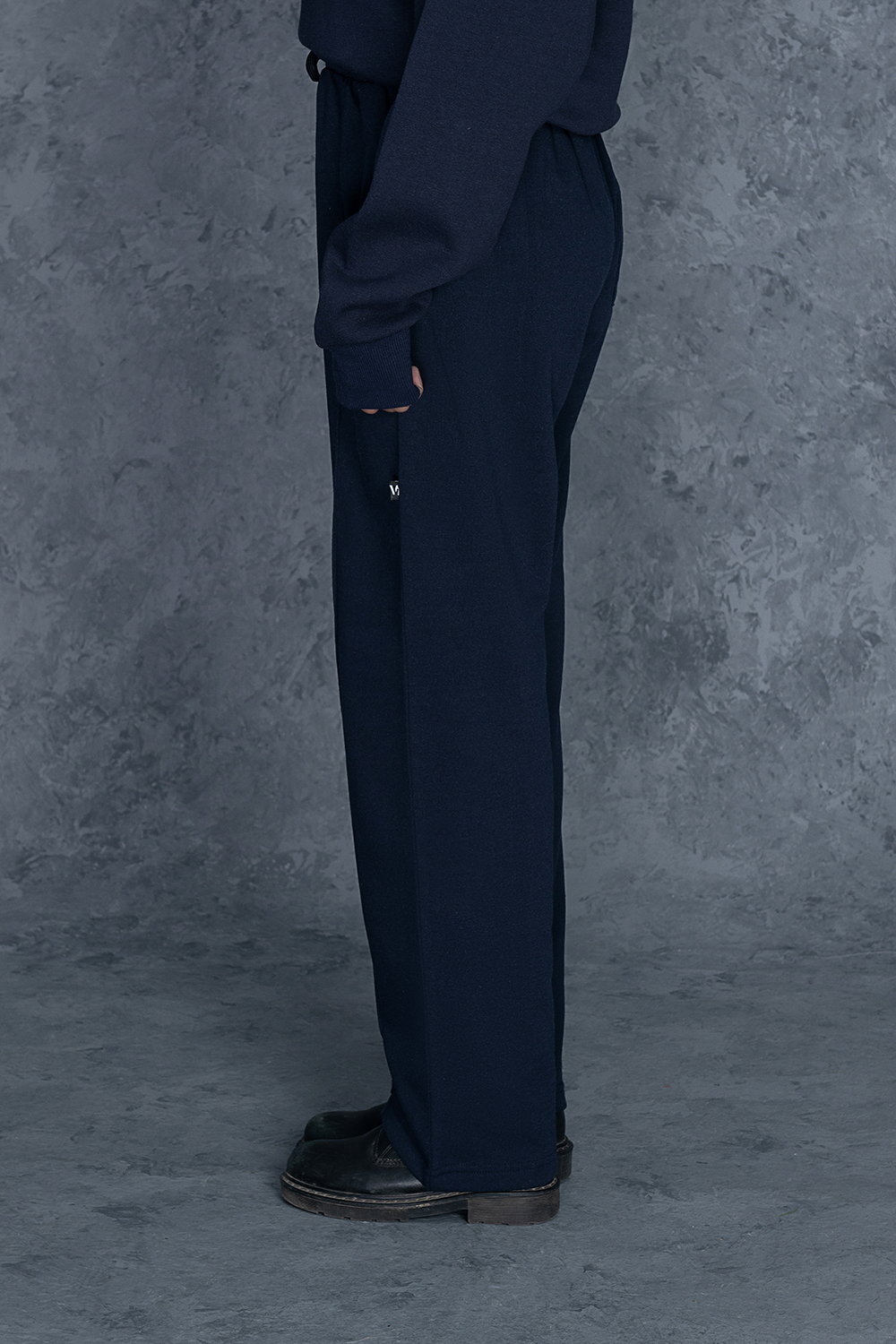 Unisex Navy Blue Basics Fleece Trouser