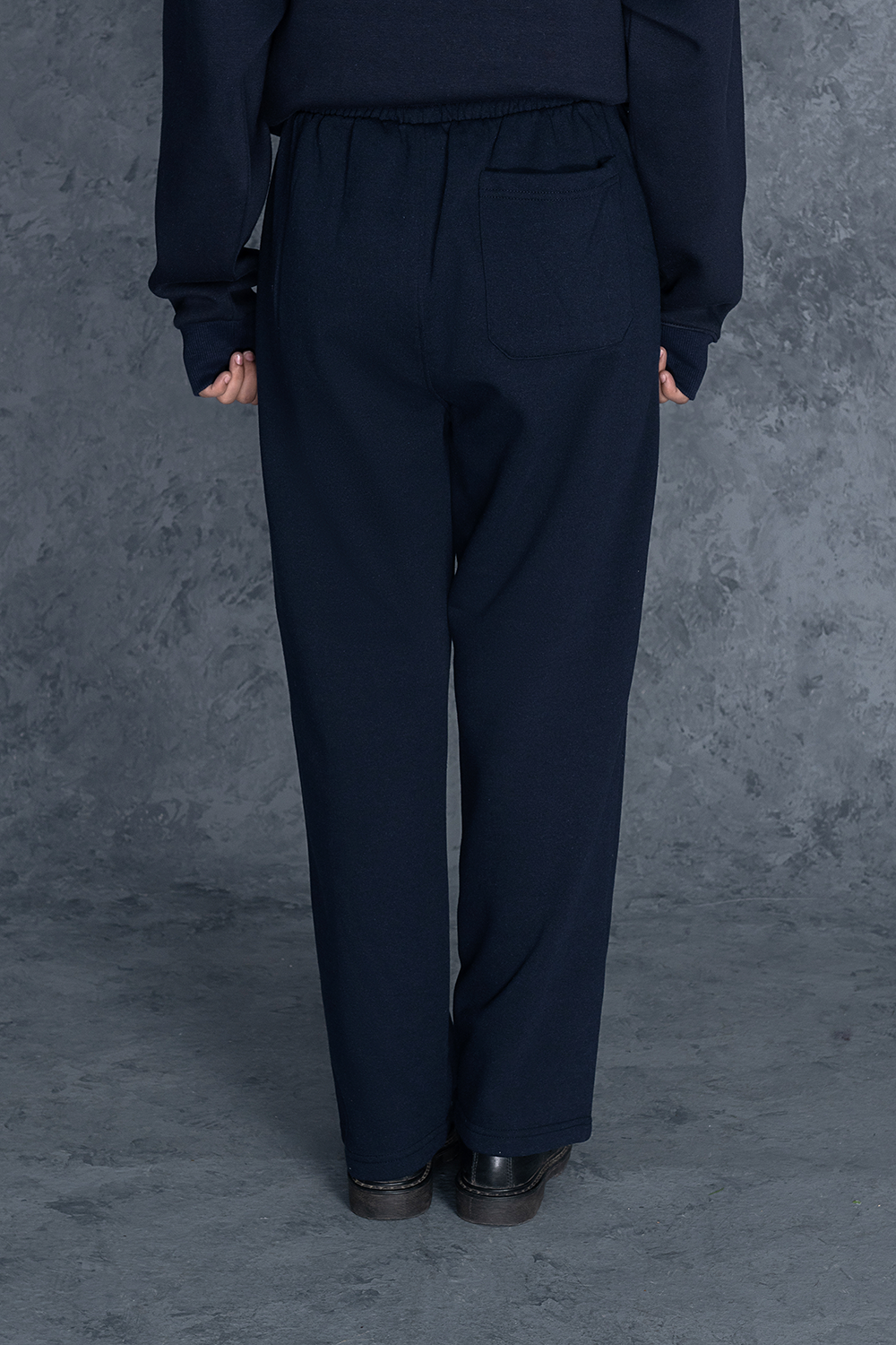 Unisex Navy Blue Basics Fleece Trouser