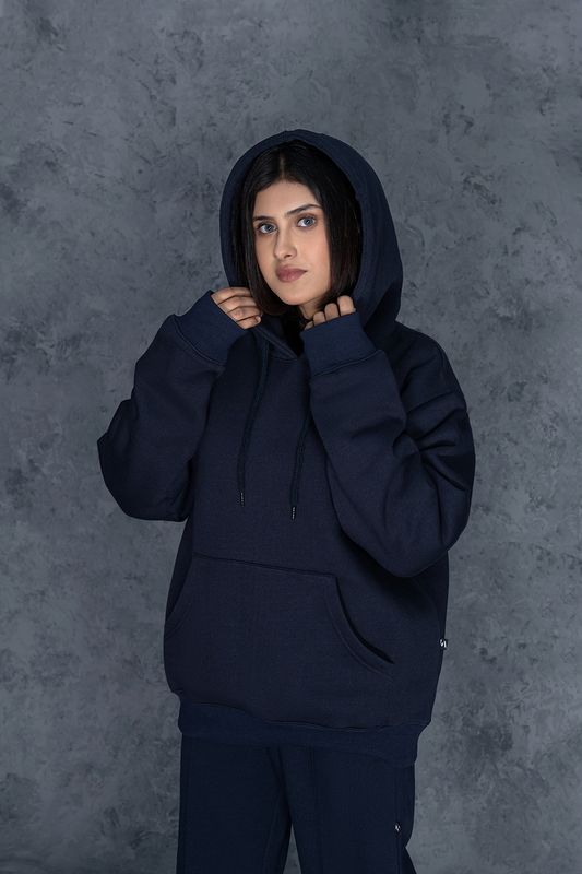 Unisex Navy Blue Core Hoodie