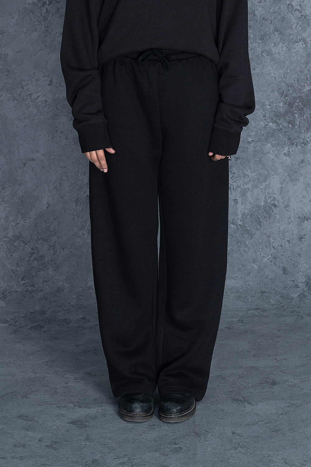 Unisex Black Basics Fleece Trouser