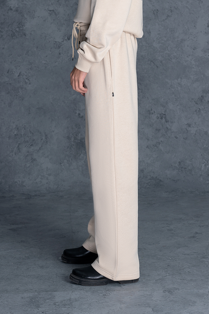 Unisex Cream Basics Fleece Trouser