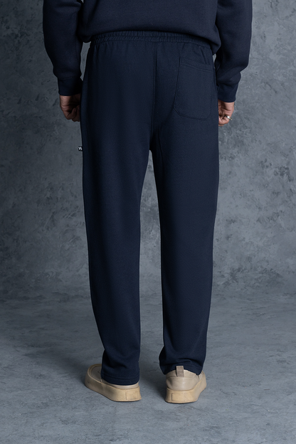 Unisex Navy Blue Basics Fleece Trouser