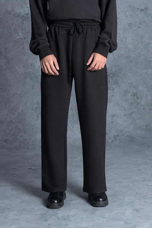 Unisex Black Basics Fleece Trouser
