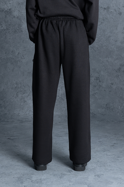 Unisex Black Basics Fleece Trouser