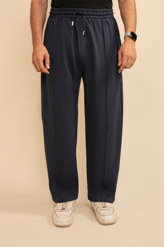 Pure Terry Cotton Premium Trouser ( Navy Blue )